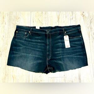 NWT Levis Jean Shorts Relaxed Dark Wash Altered Denim Size 56 Waist‎